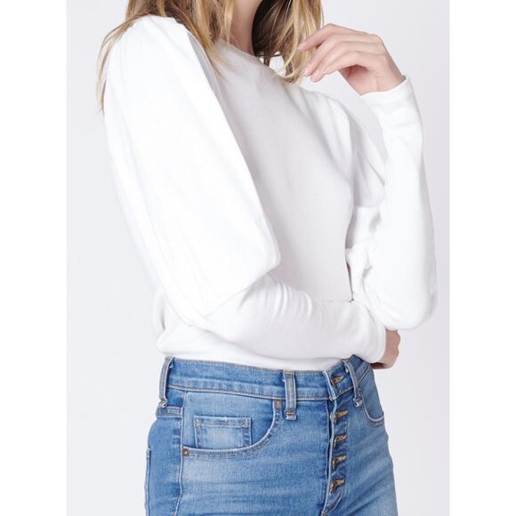 Veronica Beard Lyon Puff Sleeve Top in White - Picture 4 of 13